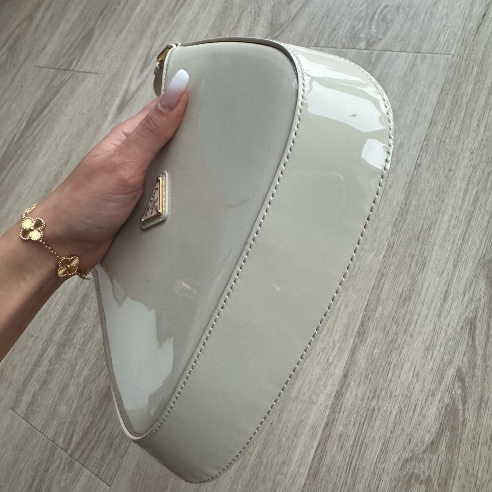 Prada Cleo Patent Leather Bag Cream - Picture 14 of 16